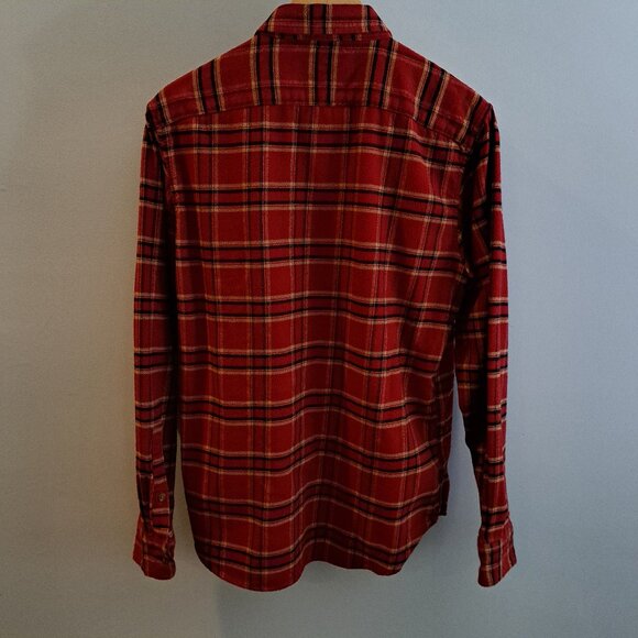 Banana Republic Men's Small Standard Fit Plaid 100% Cotton Flannel Shirt/Jacket - Picture 4 of 11